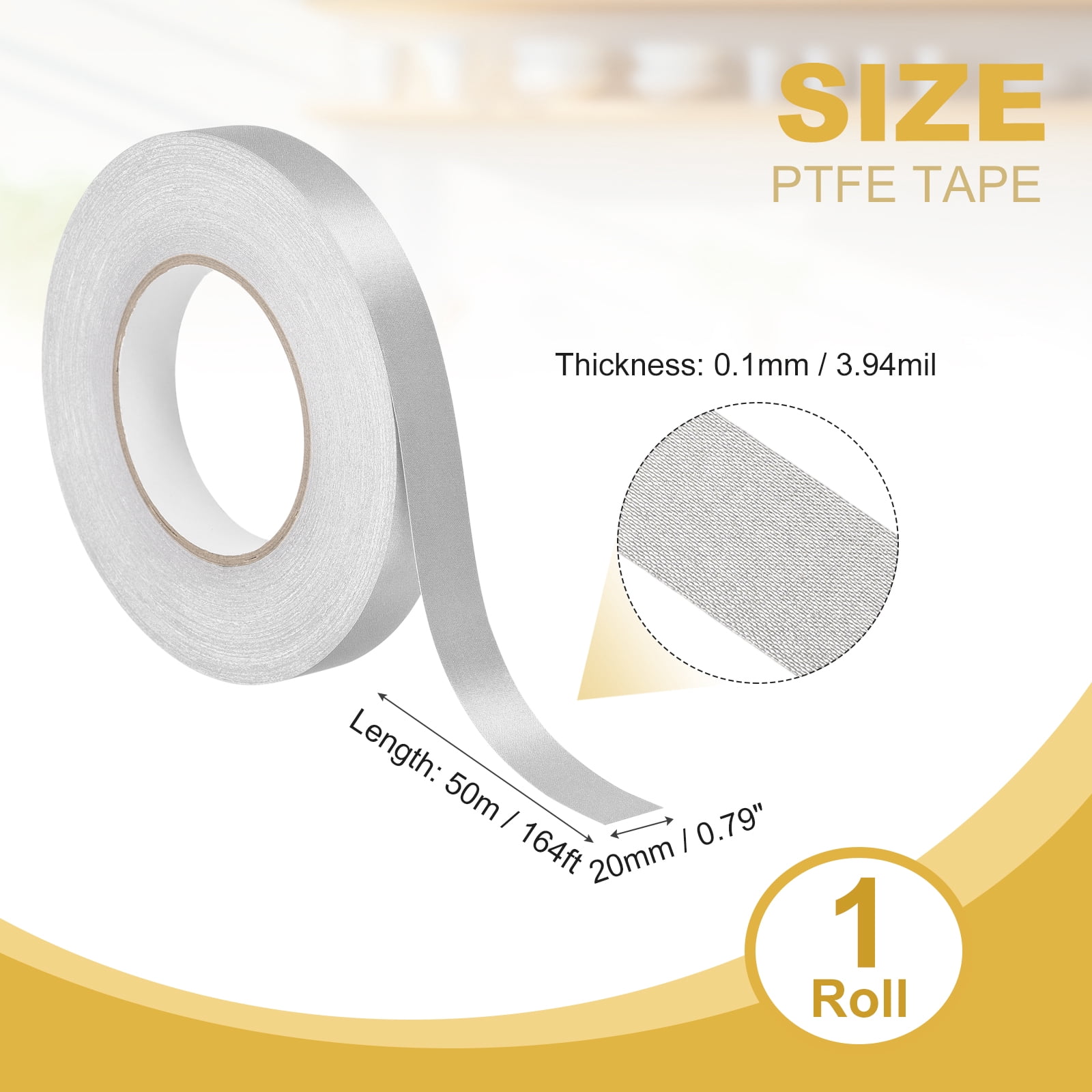 Uxcell Faraday Fabric Tape (0.8" x 164 ft x 0.1mm) Double Conductive High Temp Cloth Tape for Electrical Connection EMI Shielding Wire Harness Wrap ESD Grounding Display Repair