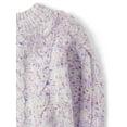 thumbnail image 2 of The Children's Place Girls Long Sleeve Cable Knit Cropped Rainbow Sweater, Sizes XS-XXL, 2 of 3