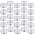 thumbnail image 1 of 15pcs 5ML Aluminium Jar Clear Screw Lid Round Storage Boxes Ointment Boxes, 1 of 6