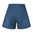 thumbnail image 4 of ZyeKqe Shorts for Women Drawstring Elastic Waist Casual Short Plus Size Summer Beach Shorts with Pockets, 4 of 6