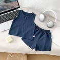 thumbnail image 5 of Gubotare Summer Pajamas Boys Unisex Babies' Snug-Fit Cotton Footed Pajamas 11T 12T (Blue,11-12 Years), 5 of 5