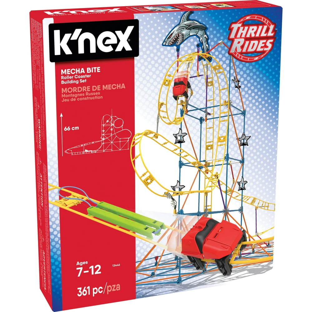 K'NEX Thrill Rides Mecha Bite Roller Coaster Building Set