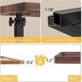 thumbnail image 7 of C Table End Table Adjustable Height, 360°Swivel TV Tray Table for Small Spaces, Couch Tables That slide under, C Shaped Side Tables living room and bedroom for Sofa, Bed,Chair, Snack (Walnut Brown), 7 of 7
