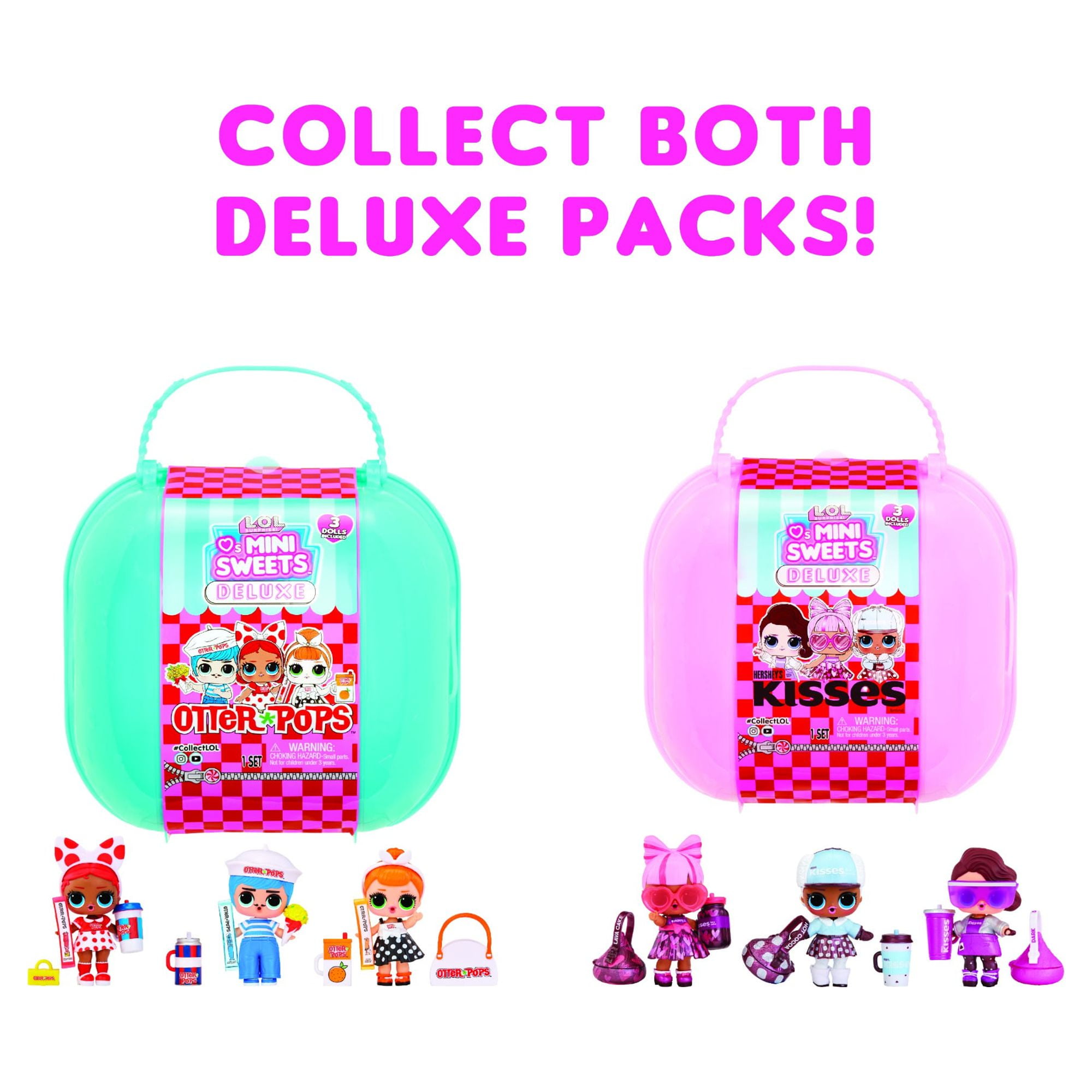 (4 pack) LOL Surprise Loves Mini Sweets Hershey’s Kisses Deluxe Pack with over 20 Surprises, Accessories, Collectible Dolls