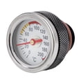 thumbnail image 3 of Medidor de temperatura del motor Medidor de aceite de motocicleta para barcos coches marinos Auto camión lente transparente M20x1.5 0 a 200  degreeC medidor negro, 3 of 8