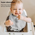 thumbnail image 4 of Muslin Baby Bibs 8 Pack Baby Bandana Drool Bibs Cotton Unisex Boys Girls, Set of 8 Solid Colors for Teething Drools, 4 of 7