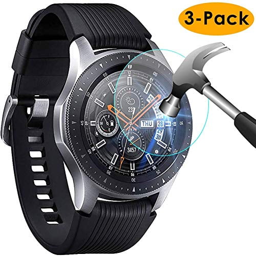 CAVN Compatible with Samsung Gear S3 Frontier & Classic Screen Protector Anti-bubble 3Pack Tempered Glass 9H Crystal Shield Sreen Cover Saver for Gear S3 Anti-Scratch Anti-Fingerprint