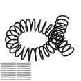 thumbnail image 3 of Binding Spirals, Wear Resistant Plastic Spiral Binding Coils Non Fade Reusable  Page Turning Manual Bound Strong Adhesion  For A4 A5 Notebook Black, 3 of 8