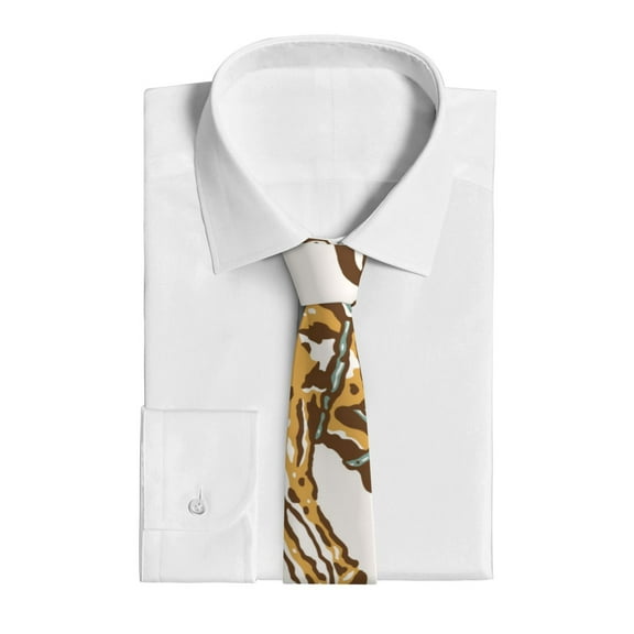 Uemuo Cowboy Up Vintage Wild West Pattern Men's Necktie Classic Silk Tie Woven Jacquard Neck Ties Business Necktie Gift for Men