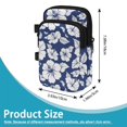 thumbnail image 7 of COEQINE Lightweight Forearm Crutch Bag for Seniors Tropical Hibiscus Navy Walking Cane Storage Pouch, with 2 Zipper Pockets, Large Capacity, Hands-Free, for Men Women, 7 of 7