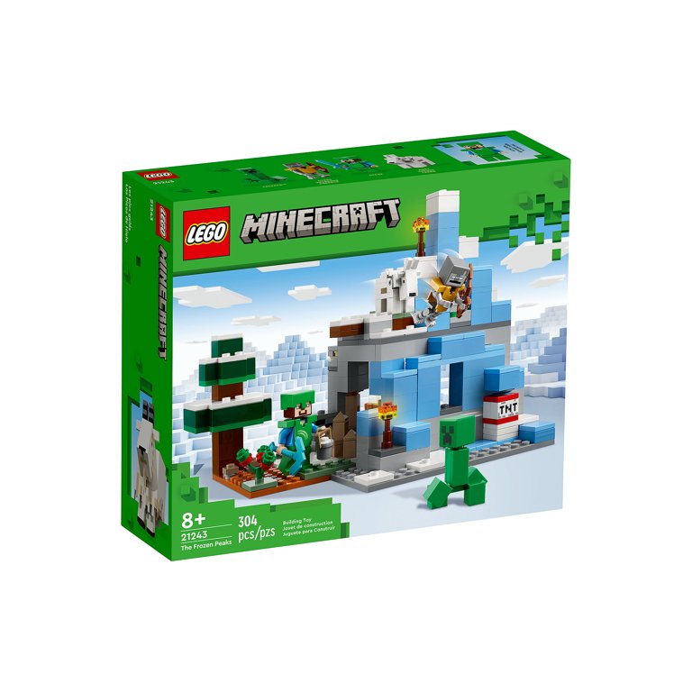 LEGO Minecraft The Frozen Peaks 21243 Cave Mountain Set with