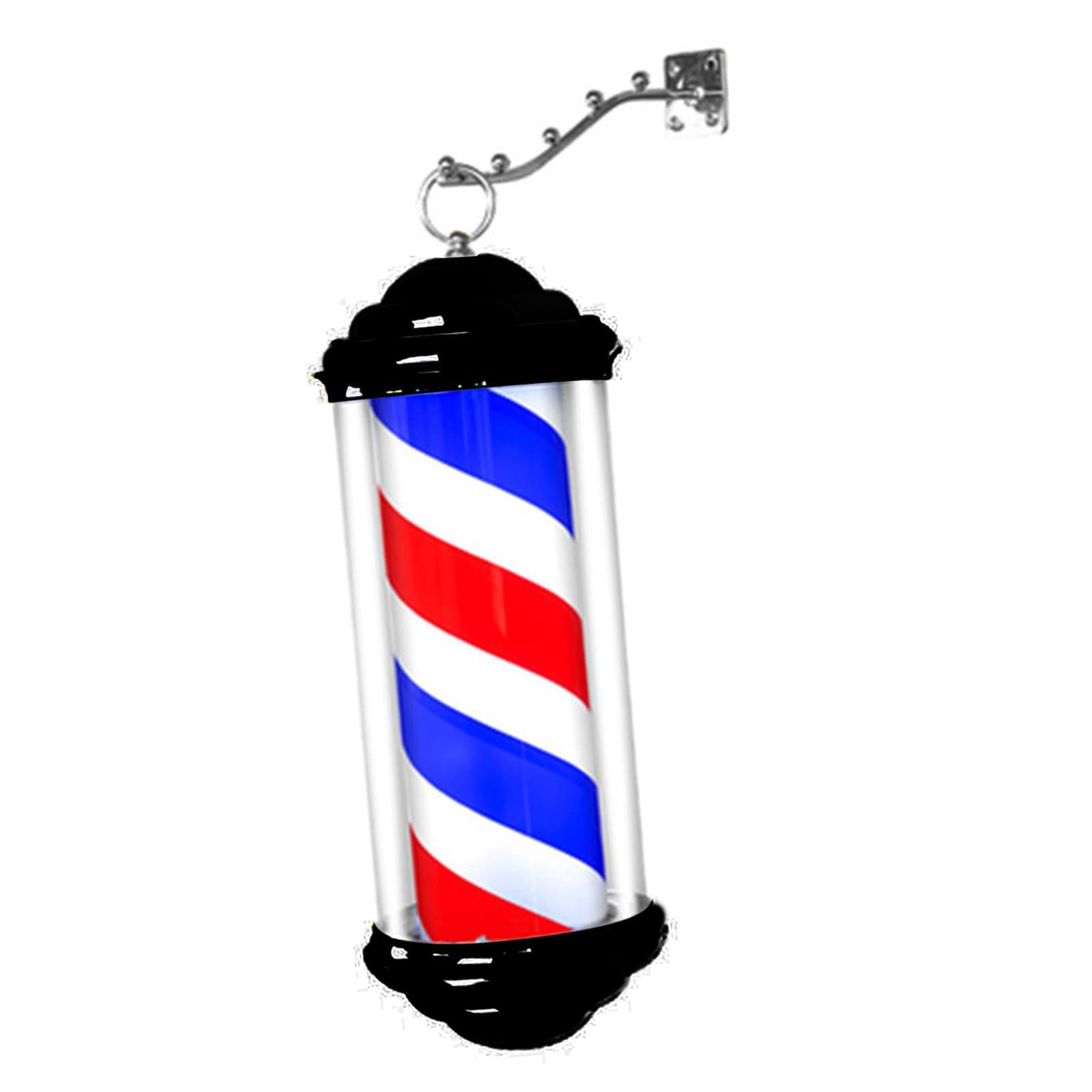 TOOYFUL Barber Pole Light Hairdressing Rotating LED Sign Barbershop Light Fixture Hair Salon Open Sign Classic for Salon Hairdressing Red Blue White Strip
