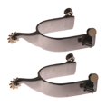thumbnail image 1 of Jacks Imports 111-M Stainless Steel Roping Spurs with Smooth Band - Men, 1 of 1