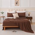 thumbnail image 4 of 4 Piece Queen Bed Set Cotton Blend Skin Friendly Breathable Bedding with Sheet Pillowcase, 4 of 7