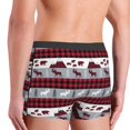 thumbnail image 4 of Bingfone Buffalo Plaid Forest Men's Underwear - Casual Stretch Boxer Briefs-Medium, 4 of 7