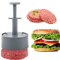 thumbnail image 3 of Prensa Redonda Plástico ABS Tipo Hamburguesa Prensa para Hamburguesas Casera Manual Prensa Carne Antiadherente (100 Piezas Papel Aceite Caja Color Gris), 3 of 9