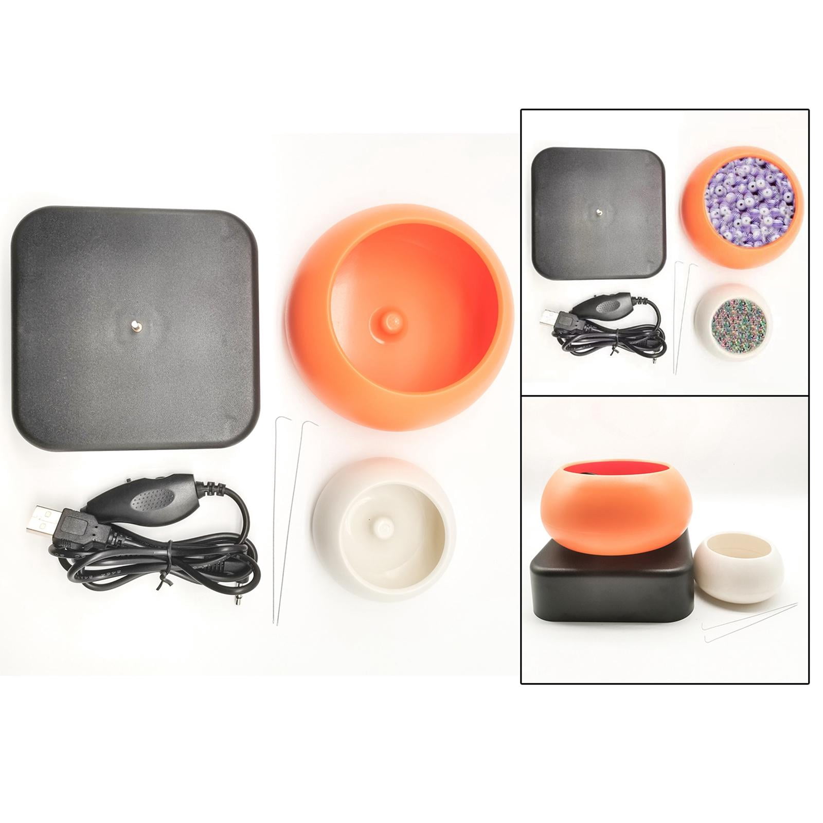 Beading Accessories Jewelry Making Two Beading Bowls Automatic Bead Tool Electric Bead ner for Bracelets Crafting Workshop Arts