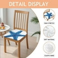 thumbnail image 2 of Summer Ocean Starfish Seat Covers for Dining Room Chairs Set Of 4,Stretch Printed Washable Chair Seat Cover with Elastic Ties and Button,Removable Waterproof Couch Cushion Covers, 2 of 6