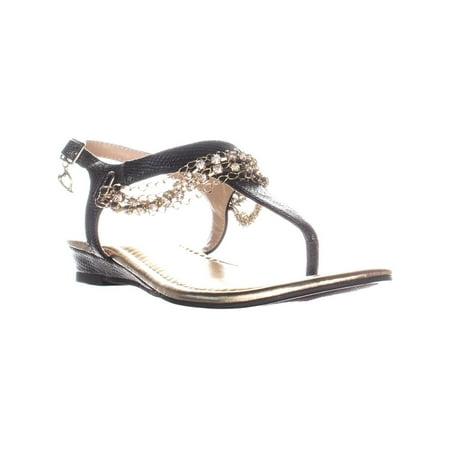 - Womens TS35 Zella Demi-Wedge Flat Sandals, Black, 8.5 US