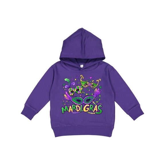 Inktastic Mardi Gras Masks and Beads Toddler Hoodie