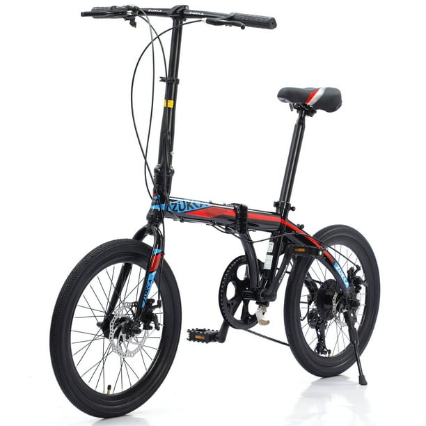 iRerts Folding Adults Bike, 20 Inch Folding Mens Bicycles with 8 Speed, Height Adjustable, Dual