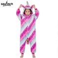 thumbnail image 1 of Pijama de franela con botones para niño y niña, traje de Animal lindo y divertido, León, zorro, ciervo, Kigurumis, regalo de Festival de Navidad, 1 of 4