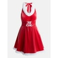 thumbnail image 5 of No Boundaries Santa Halter Dress, Women’s, 5 of 5