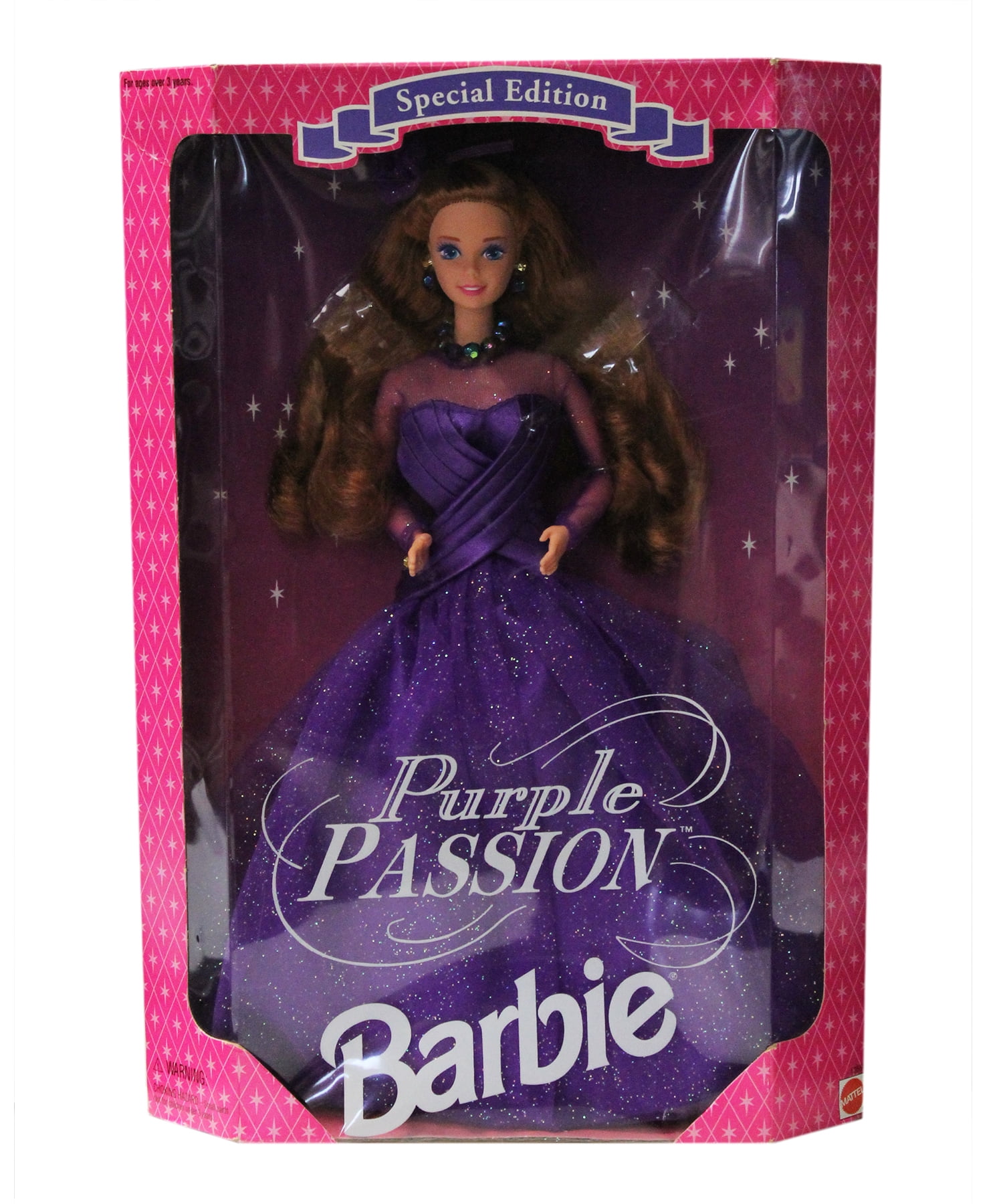 1995 Purple Passion Barbie, NRFB, (13555) Non-Mint Box | Red Hair ...