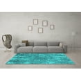 thumbnail image 3 of Ahgly Company Indoor Rectangle Oriental Turquoise Blue Industrial Area Rugs, 3' x 5', 3 of 4
