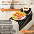 thumbnail image 2 of Joy&amp;Grace Sofa Armrest Tray with Large Mug Holder  Bamboo Couch Arm Tray  -Slip Couch Cup Holder Foldable Sofa Arm Table for Eating Drinks Cellphone (Color Natural), 2 of 6