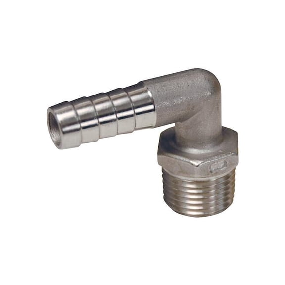 Dixon Barbed Hose Fitting,Hose ID 1/2",NPT 1290806SS