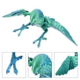 thumbnail image 5 of Juguete de loro impreso en 3D para niños, figura realista de pájaro con alas móviles, decoración de escritorio, estatua de loro flexible, juguete articulado de pájaro., 5 of 5