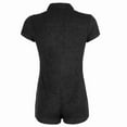 thumbnail image 6 of Fengqque Jumpers for Women with Clearance Overalls Casual Jumpsuits Plus Size Summer Short Sleeve Jumpsuit For Bodycon Square Neck Rompers Shorts Knitted Bodysuit, 6 of 6