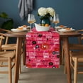 thumbnail image 2 of Valentines Red Table Runner - 108 Inch Long, Kitchen Dining Table Runner Dresser Scarves, Watercolor Envelope Love Heart Farmhouse Decor for Coffee Tables Wedding Party Banquet, 2 of 8