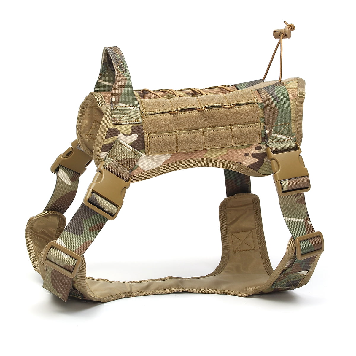 Adjustable Tactical Dog Training Vest Harness Military Harness 1000D