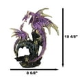 thumbnail image 2 of Ebros 10.5" Height Gift Metallic Purple Mother Dragon Garden Statues, 2 of 9