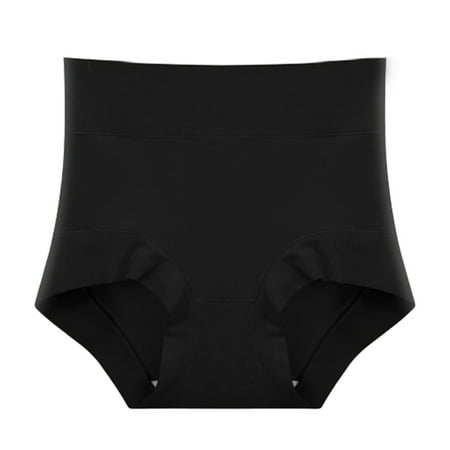 Scyoekwg Women s Cotton Underwear Comfort Butt Lifting Ladies Underpants Solid Color Stretchy High Waisted Underwear Hipster Panties Underpants(Black XL)