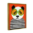 thumbnail image 3 of Stupell Industries Bold Panda Bear Striped Shirt Animals & Insects Painting Gold Floater Framed Art Print Wall Art, 3 of 6