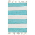 thumbnail image 2 of Solid/Striped Emaburn Collection Area Rug 2'2"x3'1" - Turquoise-Ivory, 2 of 5