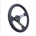 thumbnail image 4 of NRG RST-018SA 350 mm 3 Po. Cuir Noir Profond avec Couture Alcantara Volant Renforcé, 4 of 4