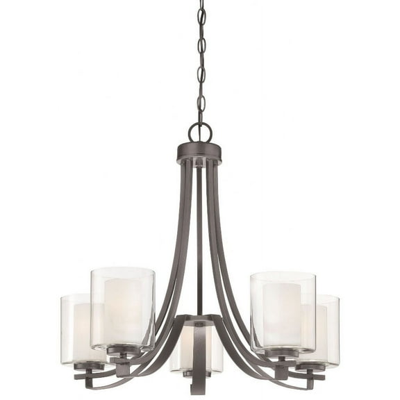 Minka Lavery 4105-172 Parsons Studio 5 Light Chandelier in Smoked Iron
