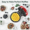 thumbnail image 5 of Mini Waffle Maker,Waffle Iron, Ready Indicator Light, Non Stick Coating, Cool Touch Handle, Compact Size, 5 of 5