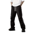 thumbnail image 7 of Uwinwear Men's Parachute Sweatpants,Y2k Baggy Track Pants with Pockets,Outdoor Drawstring Wide Leg Casual Trousers Streetwear,Black,XXL, 7 of 7