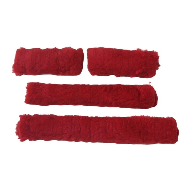 Paquete de 4 fundas para cabezadas de caballo, cómodas, transpirables, suaves, de repuesto y multiusos. Rojo