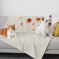 thumbnail image 2 of Fall Throw Blanket for Couch Maple Leaves Soft Fleece Flannel Blankets Cozy Lightweight Blanket for Home Sofa Living Room Thanksgiving Autumn Decor, Autumn Orange Leaves Bed Throws 40" x 50", 2 of 8