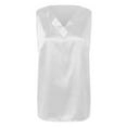 thumbnail image 5 of felwors Women's Silk Satin Tank Tops V Neck Casual Camisoles Sleeveless Business Work Blouses Dressy Summer Shirts(White, M), 5 of 7