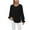 Black, variant on PuLe Long Sleeve Shirts for Women Women Long Flare Sleeves Blouses Pleated Crewneck Relaxed Fit Tunic Fall Basic Tops Casual Shirts ﻿