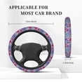 thumbnail image 3 of Cauagu Cute Nautical Print Car Steering Wheel Cover - Universal Car Accessory for Diverse Cars for Steering Wheel with a Diameter of 14.5"-15", 3 of 7