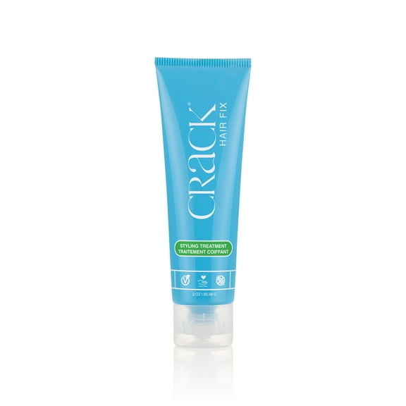 Crack Hair Fix Styling Treatment, Leave-in Anti-Frizz Cream with Humidity, Chlorine and Sun Protection, 3.0 oz