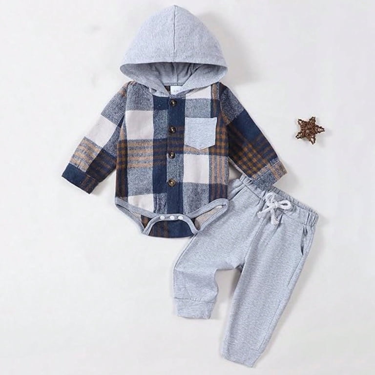 Ulanda, Baby Boy Clothes, 6-9 Months, Gray Cotton Baby Outfit - Walmart.com